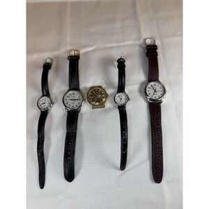 5 Piece Set‎ of Pre—Owned Timex Watches. Waterproof. Indiglo. 1 windup.
